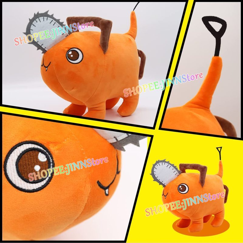 JINN Chainsaw Man đồ chơi sang trọng Pochita Plushie Hình gối ngủ Thú nhồi túi mềm Mặt dây chuyền búp bê Móc khóa quà tặng cho người hâm mộ trẻ em