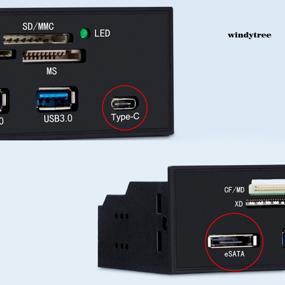 Đầu Đọc Thẻ Nhớ Đa Cổng Usb 3.0 Esata Type-C Tf Sd