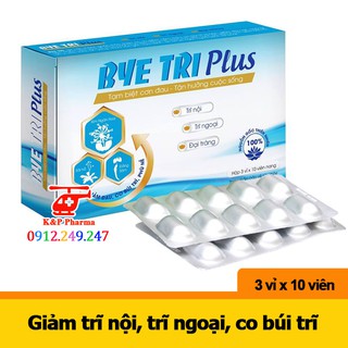 ✅ (CHÍNH HÃNG) Bye Tri Plus | Dành cho người bị trĩ, giúp giảm đau, chống viêm, co búi trĩ, phù nề Byetri Plus