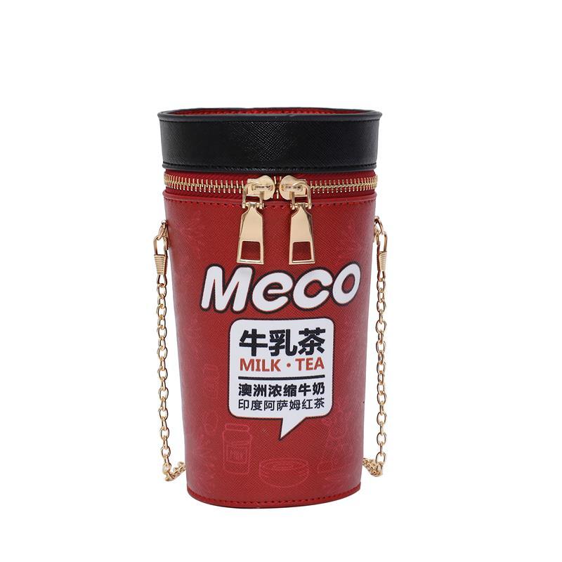 Net Red Bag Women 2020 New Fashion Personality Creative Milk Tea Cup Bucket Bag Foreign Girl Chain Messenger Bag