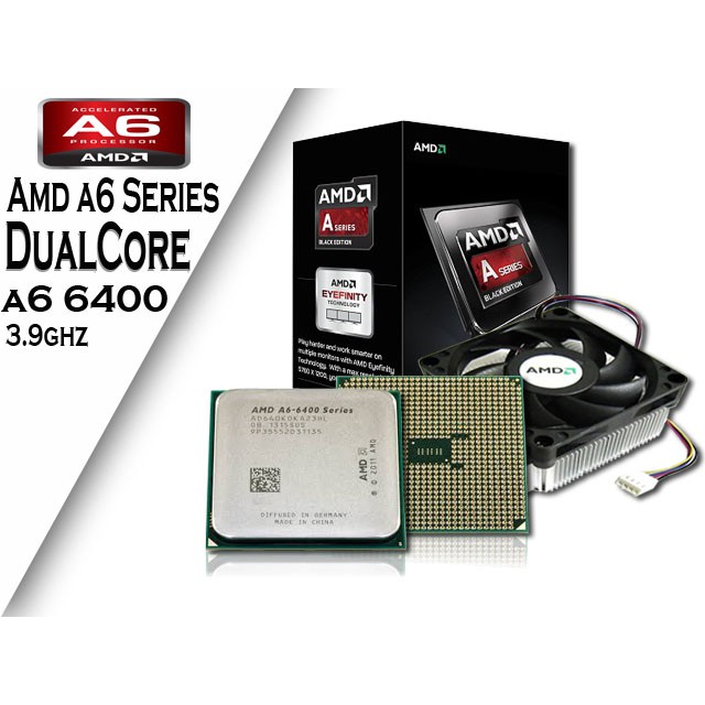Bộ vi xử lý AMD A6 6400 3.9 Ghz Tích hợp card đồ họa