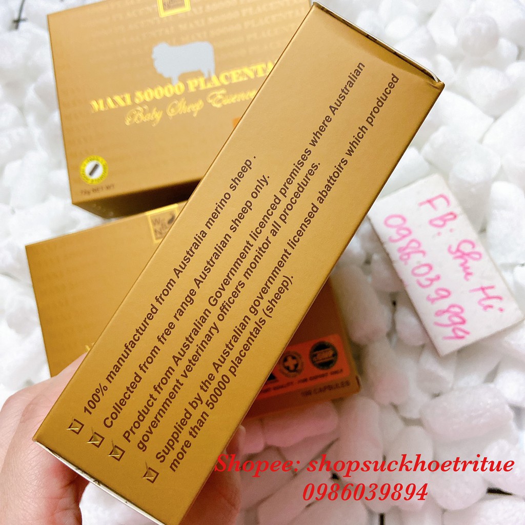 Nhau Thai Cừu Maxi Placental 50000mg Úc | BigBuy360 - bigbuy360.vn