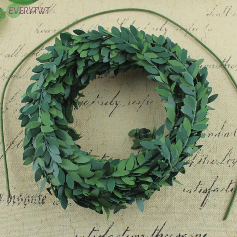 Garland Green Leaf Iron Wire Artificial Wedding Party DIY Wreath Floral Hot Sale