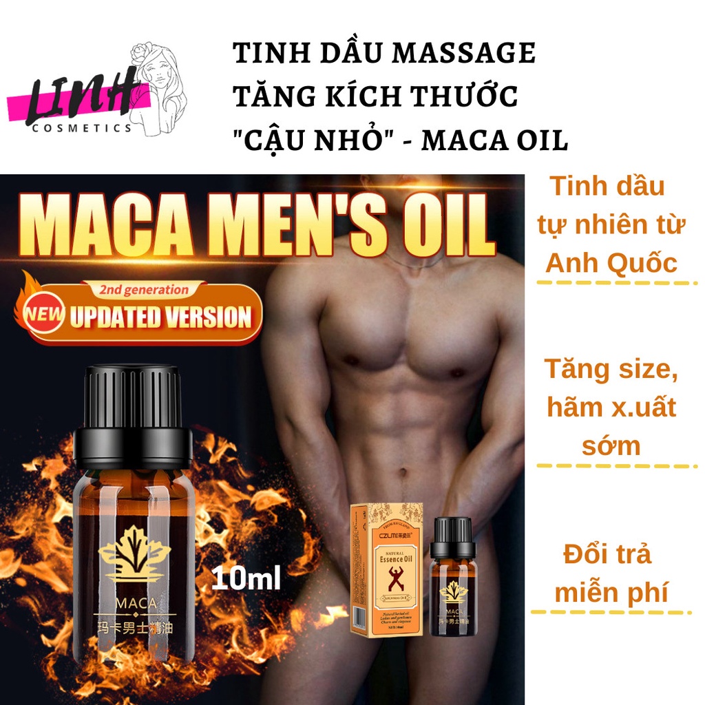 {Chính Hãng} TINH DẦU MASSAGE TĂNG KÍCH THƯỚC CẬU NHỎ 10ml MACA OIL DÀNH CHO NAM