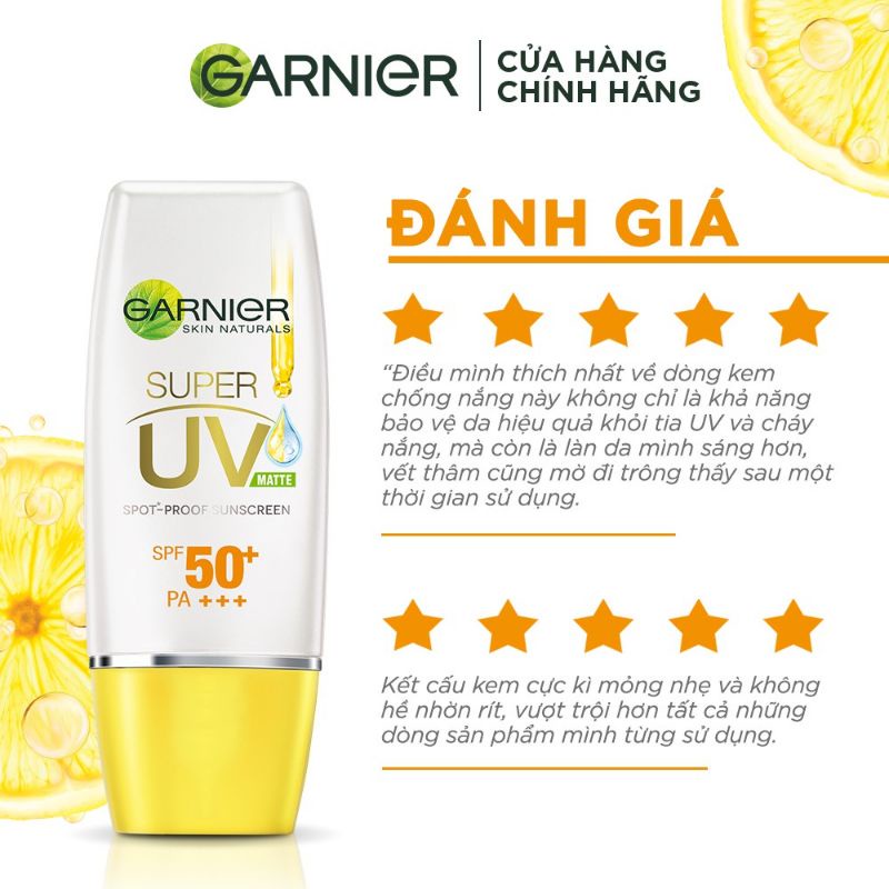 Kem chống nắng kiềm dầu & sáng da Garnier 15ml