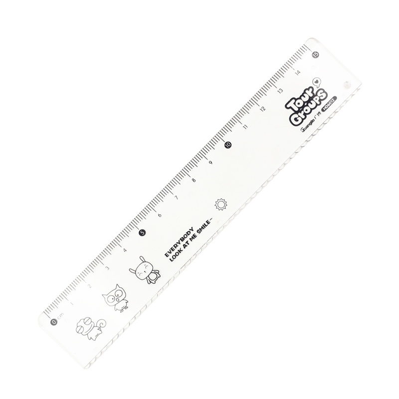 Thước Nhựa TourGroups 15cm - GuangBo-H06012 (Mẫu Màu Giao Ngẫu Nhiên)