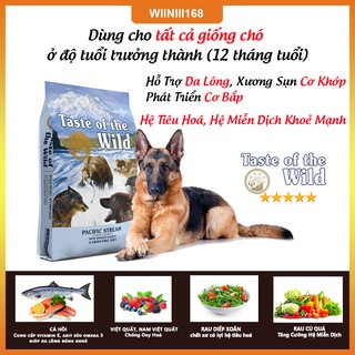 Thức Ăn Cho Chó Becgie Taste Of The Wild Bao 500g - Pacific Stream Cá Hồi Xông Khói, Rau Củ Quả