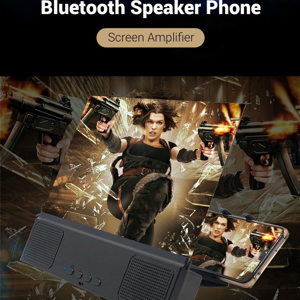Bộ Khuếch Đại Màn Hình Điện Thoại 3d 12 Inch Có Thể Gập Lại Cho Iphone Samsung