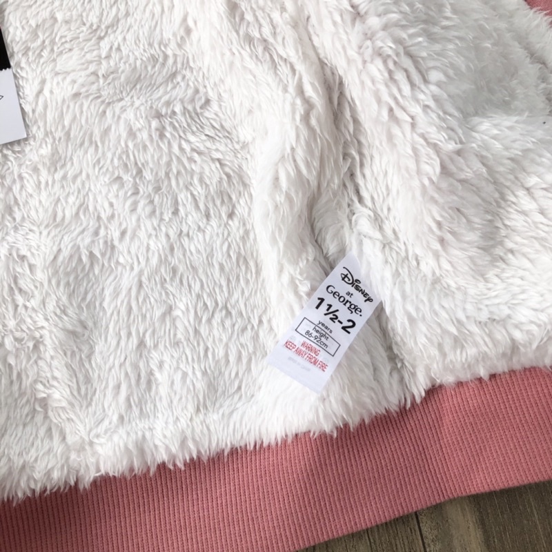 Áo khoác nỉ bé gái lót lông dày ấm xuất dư