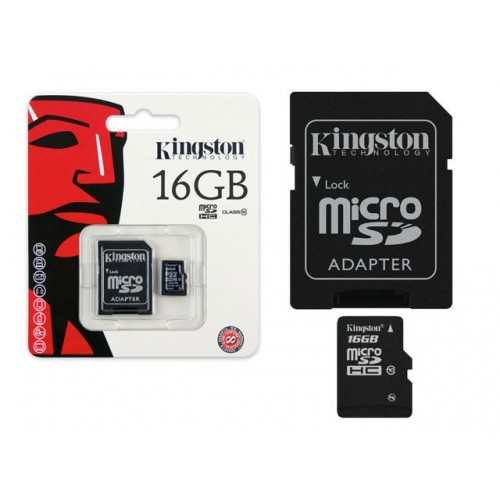 Thẻ nhớ 16GB Kingston MicroSD Class 10 (Kèm Adapter) - Bảo hành 5 năm !