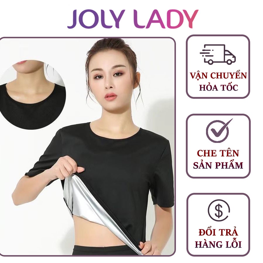 Áo Đốt Mỡ, Áo Sinh Nhiệt Đổ Mồ Hôi Giúp Tan Mỡ Vùng Bụng, Bắp Tay, Lưng Hiệu Quả Khi Tập Thể Dục Joly Lady