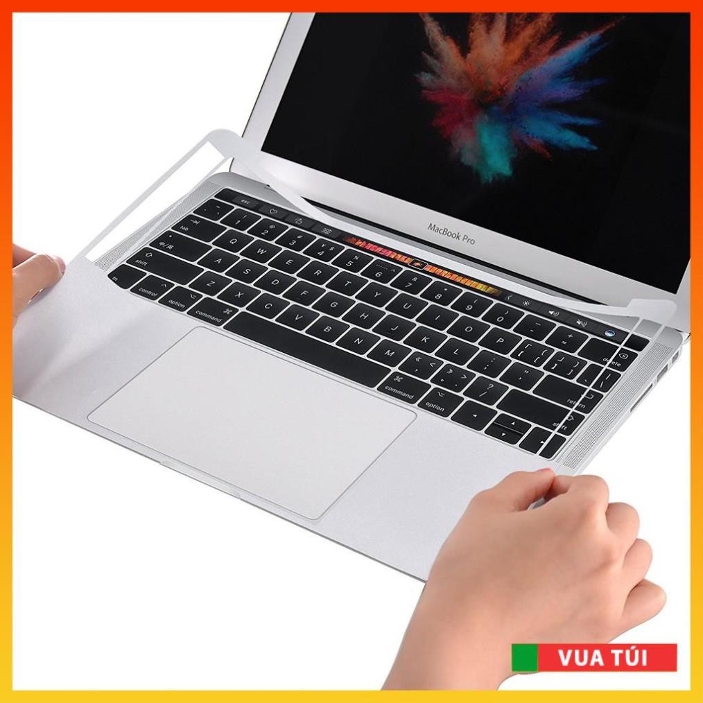 COMBO Miếng Dán Kê Tay + Trackpad Macbook- Silver Đủ Dòng Chính Hãng JRC