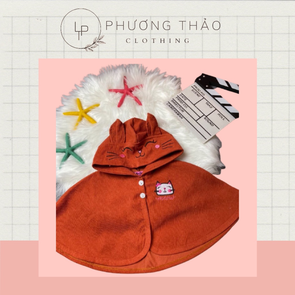 Áo Khoác Choàng Tránh Gió, Nắng Cho Bé 3 Tháng Đến 1 Tuổi
