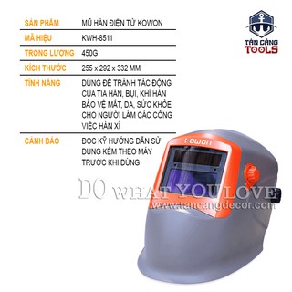 Mặt Nạ Hàn Điện Tử KOWON KWH-8511