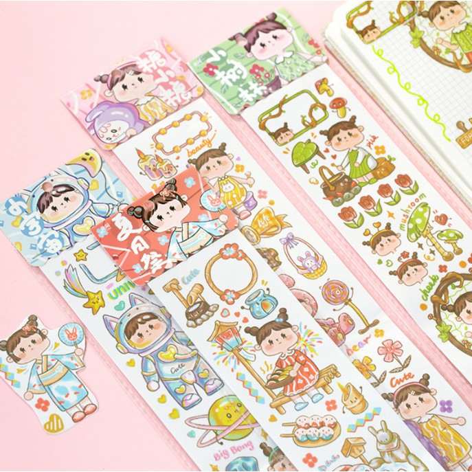 Washi Sticker Điềm Nhân Nhi trang trí tranh vẽ, số tay, bulletjournal