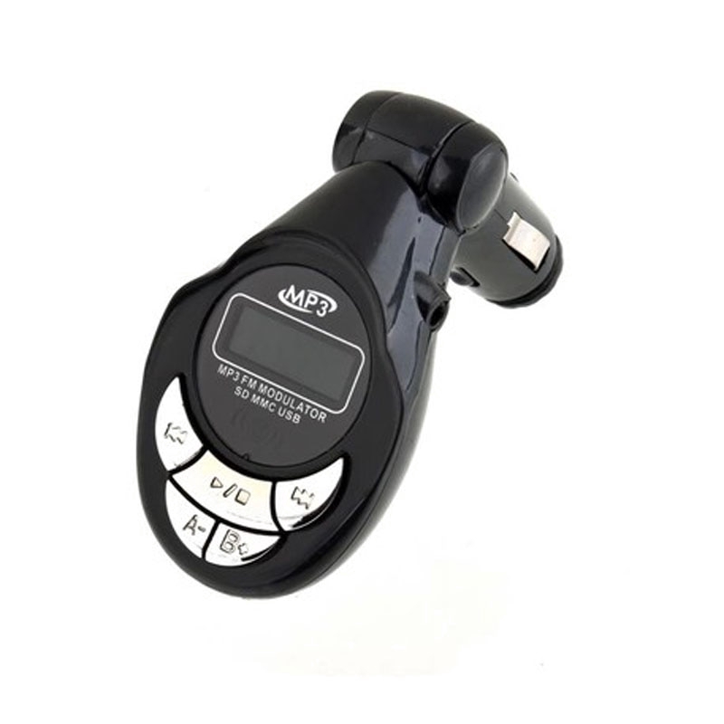 Tẩu phát nhạc MP3 qua sóng FM LCD trên xe hơi không dây có remote