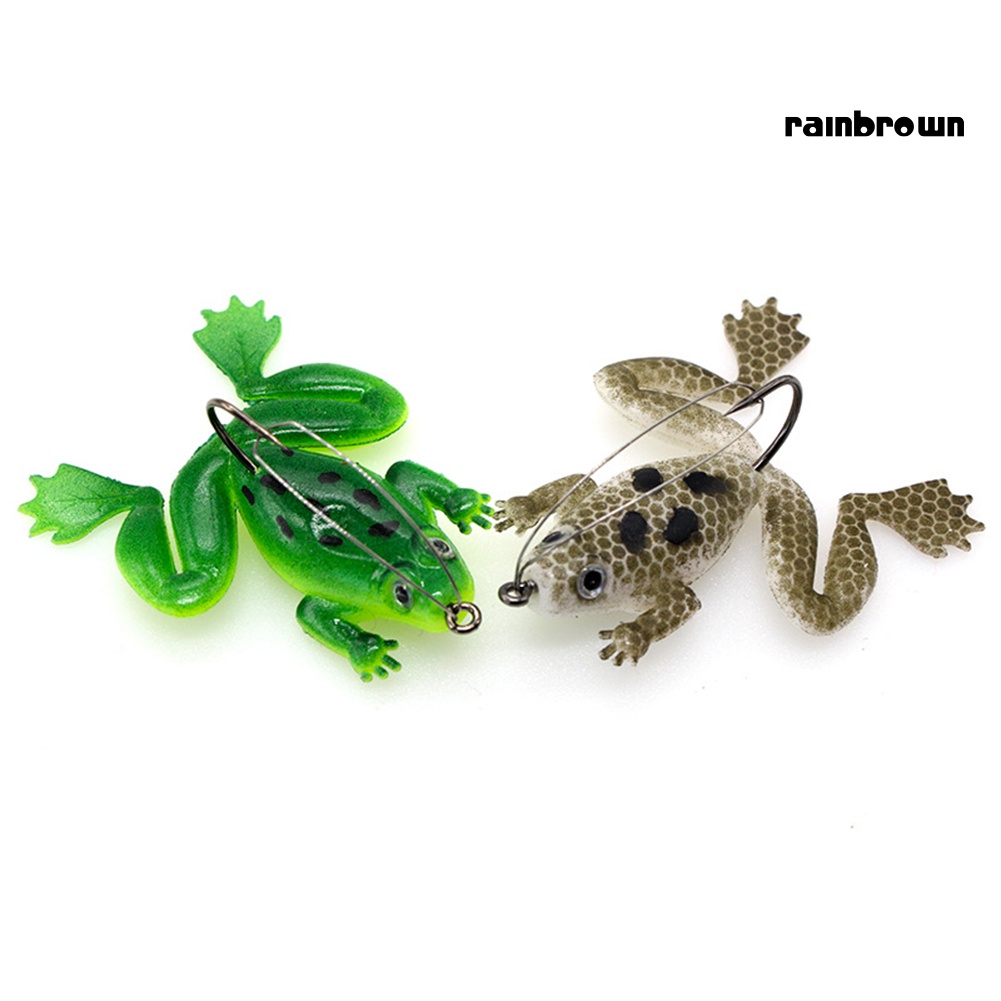 Set 3 Mồi Câu Cá Nhân Tạo Hình Ếch Nước Mắt Sống Động Kích Thước 6cm