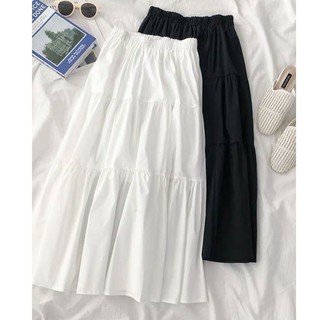 Chân váy nữ đẹp dáng dài xếp ly 3 tầng phong cách hàn quốc