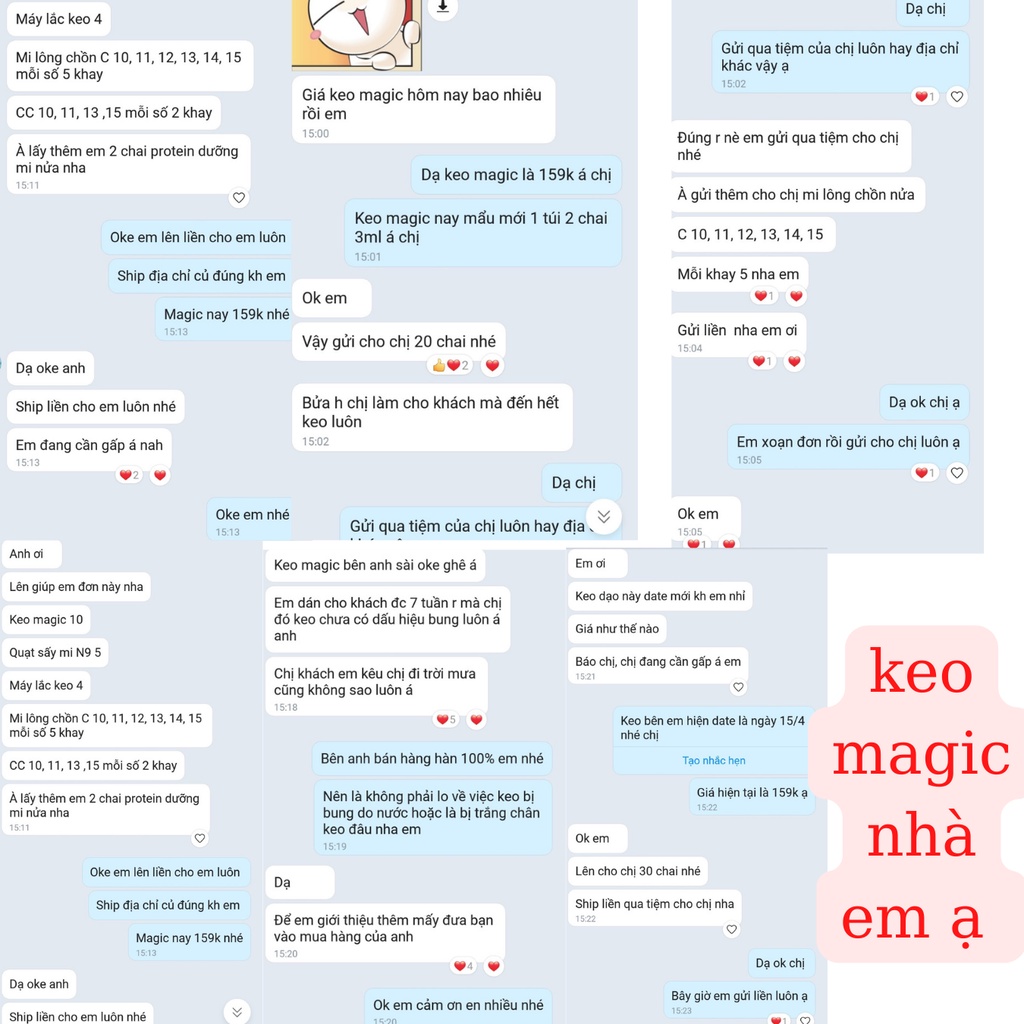 Keo Magic nối mi chính hãng (bịch 2 chai 6ml)_ Keo Hàn Quốc Siểu Bền_Dụng cụ nối mi chính hãng Thiên Ngọc Mi