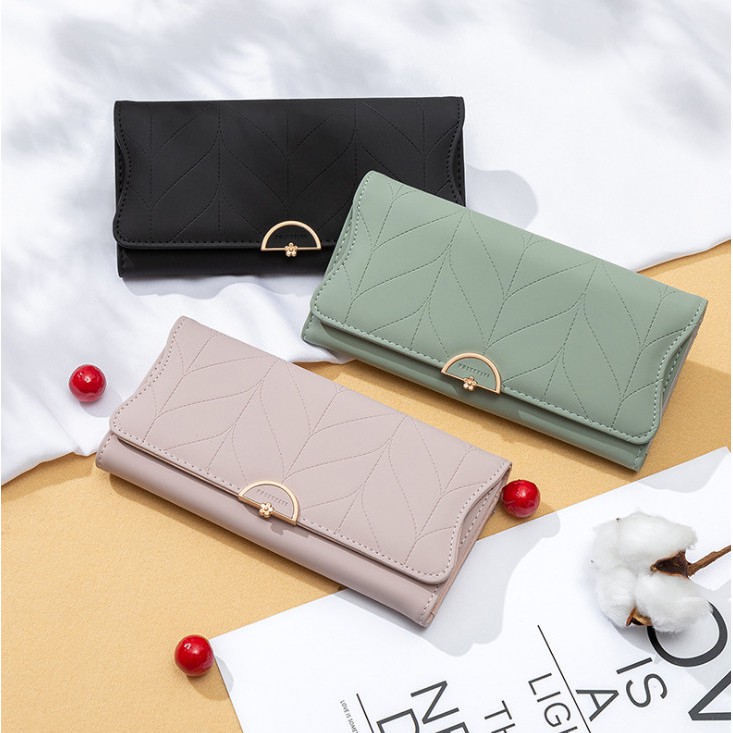 Ví/bóp nữ dài đựng tiền cầm tay hoạ tiết xinh xắn nhiều ngăn Prettyzys chính hãng chất da PU cực bền thời trang cao cấp