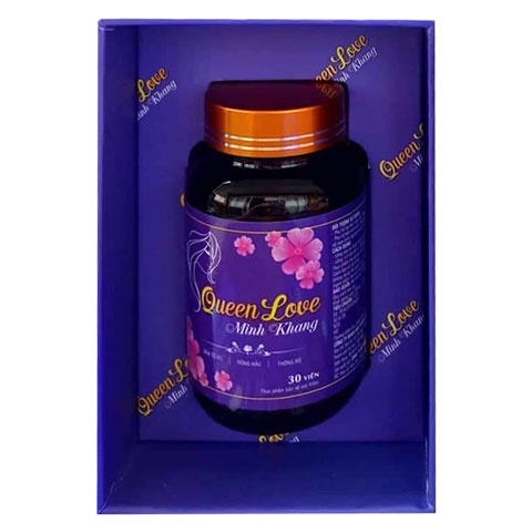 Queen Love Minh Khang, giúp bổ huyết, điều kinh, hỗ trợ làm đẹp da. hộp 30 viên.