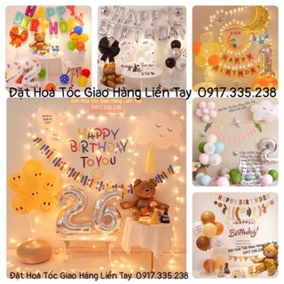 Set Bóng trang trí sinh nhật, Thôi Nôi, Đầy Tháng ,Cho Bé Đầy Ý Nghĩa,Kiểu Mới HQ Xinh