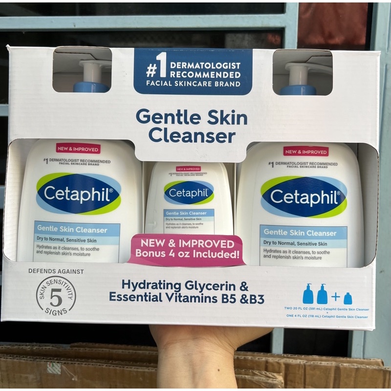 Sữa rửa mặt Cetaphil Gentle Skin Cleanser 2 x 591ml+118ml