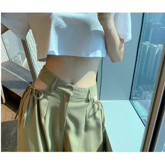[ HÀNG LOẠI 1 ] Quần ống rộng dáng xuông cut eo mẫu mới dài 100cm | BigBuy360 - bigbuy360.vn
