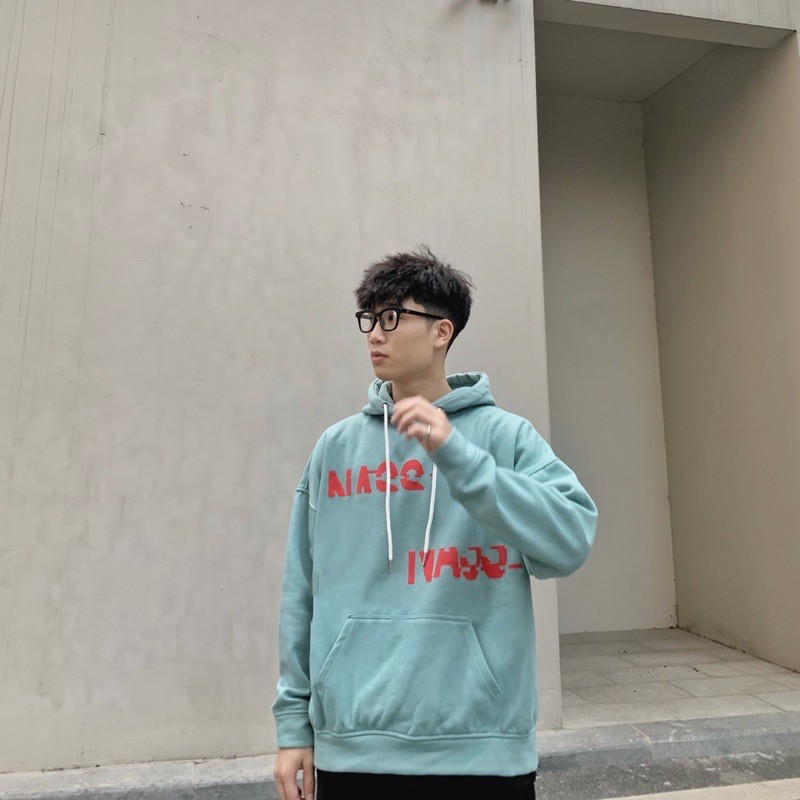 Áo Khoác Hoodie nỉ bông có nón chữ chạy Nass (𝐇𝐎𝐎𝐃𝐈𝐄 𝐆𝐋𝐈𝐓𝐂𝐇)