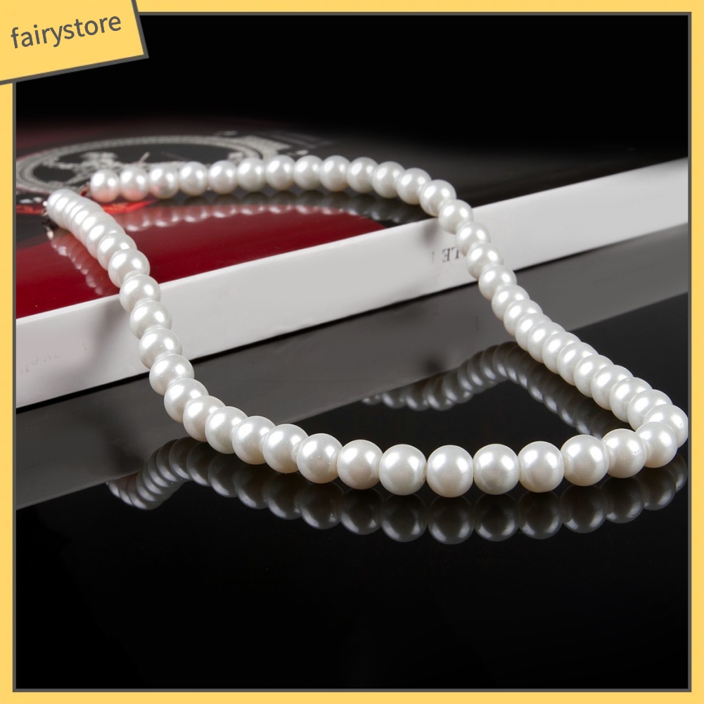 Vòng cổ xỏ hạt ngọc trai giả thiết kế đơn giản sang trọng cho nữ