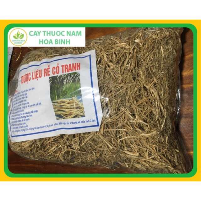 1kg RỄ CỎ TRANH BẠCH MAO CĂN KHÔ LOẠI 2 BĂM DÀI 7 8cm ( khô, sạch, phơi nắng tự nhiên)