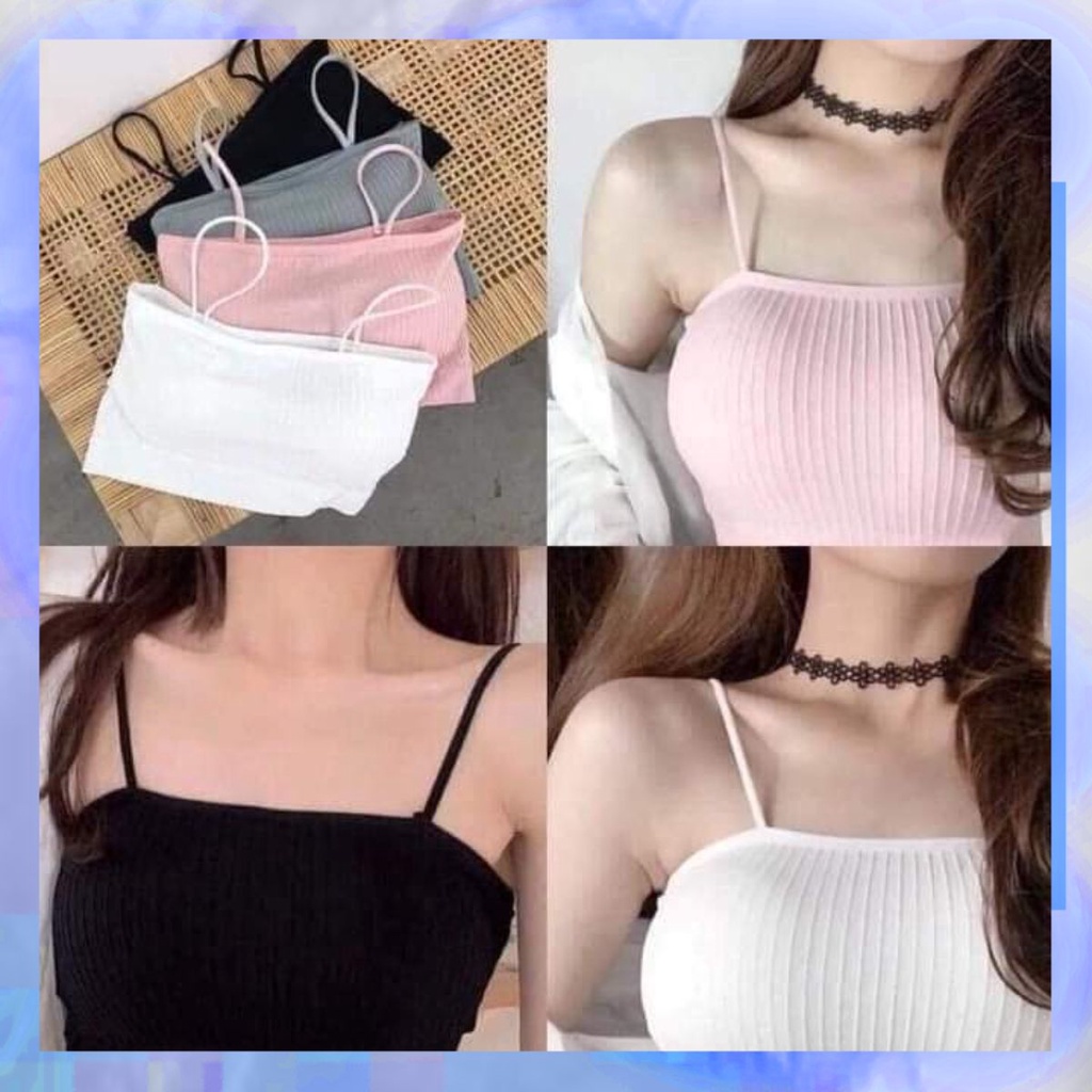 Áo Bra , Áo Lót Nữ Cotton Gân Tăm Đệm Mút Mỏng
