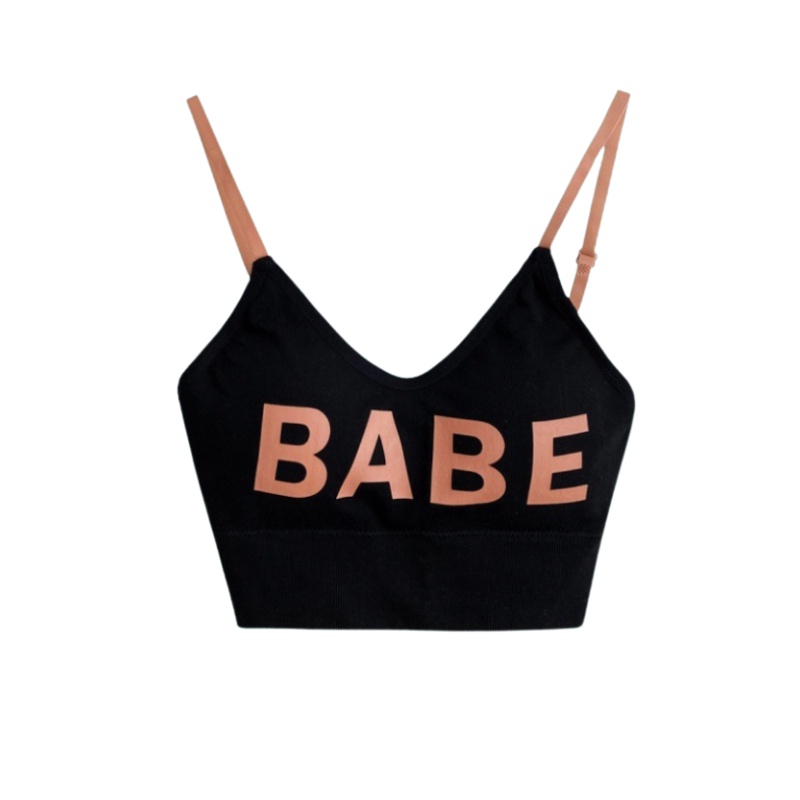 Áo lót ngực lưng u cotton co dãn 4 chiều họa tiết chữ cá tính cho nữ KBRA ME10