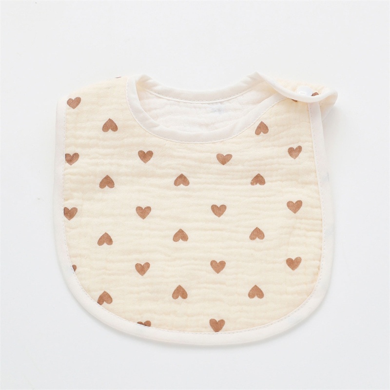 Yếm Ăn Vải Thấm Hút Tốt In Hoa Xinh Xắn Cho Bé