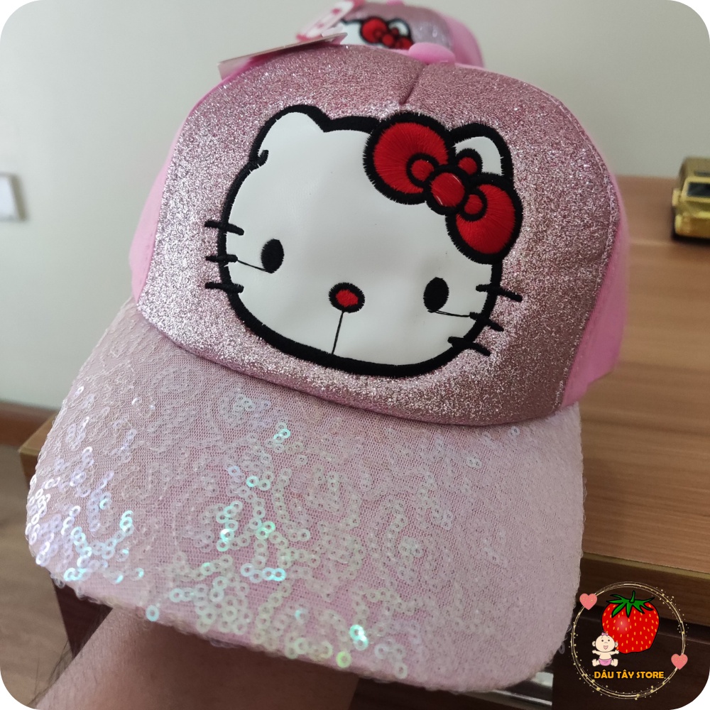 Mũ hoạ tiết Hello Kitty cho bé gái từ 3 đến 7 tuổi siêu cute siêu đáng yêu