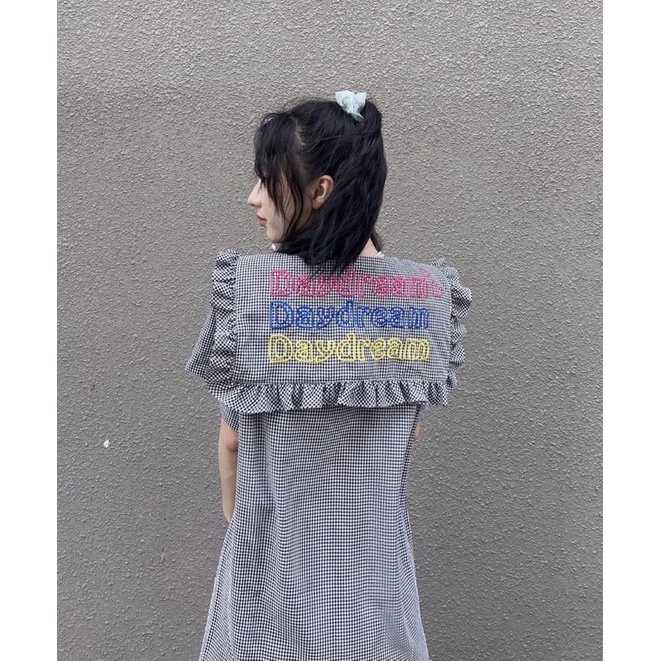 “Daydream” Sailor Dress - Đầm cổ thuỷ thủ thêu chữ cầu vồng