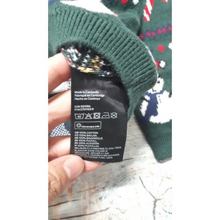 [Rẻ_đẹp] Áo Len Bé Trai Noel Green H&M