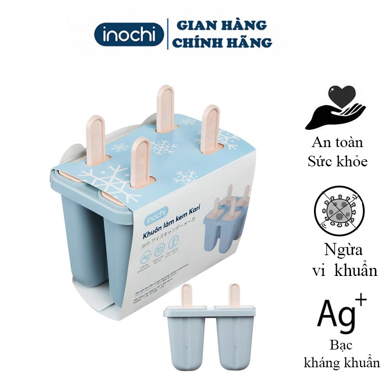 Khuôn làm kem -kari INOCHI chất liệu nhựa nguyển sinh an toàn không mùi an toàn tuyệt đối, dễ dàng tách kem ra khỏi vỉ