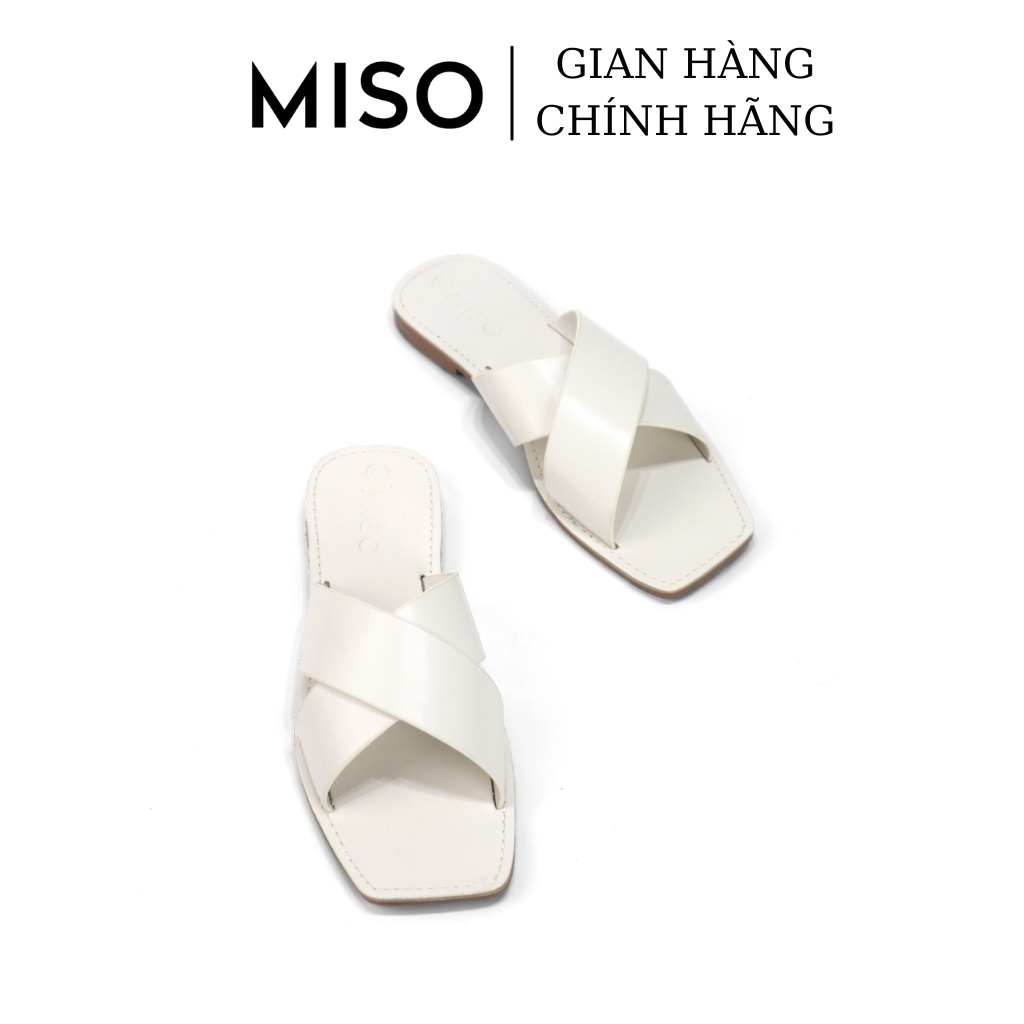 Dép nữ thời trang quai chéo đế bệt basic đi chơi dạo phố MISO M033