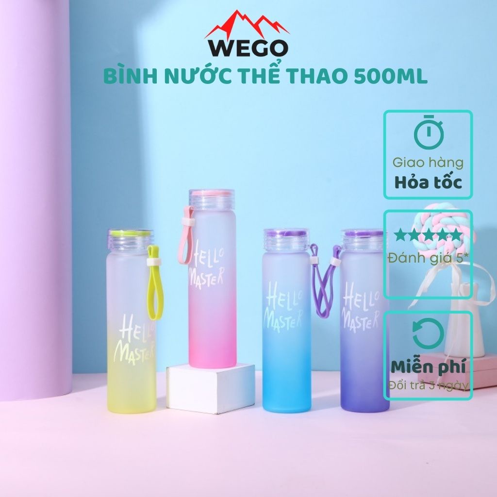 Bình Nước Thể Thao Đa Năng 500Ml Nhỏ Gọn Tiện Lợi Wego
