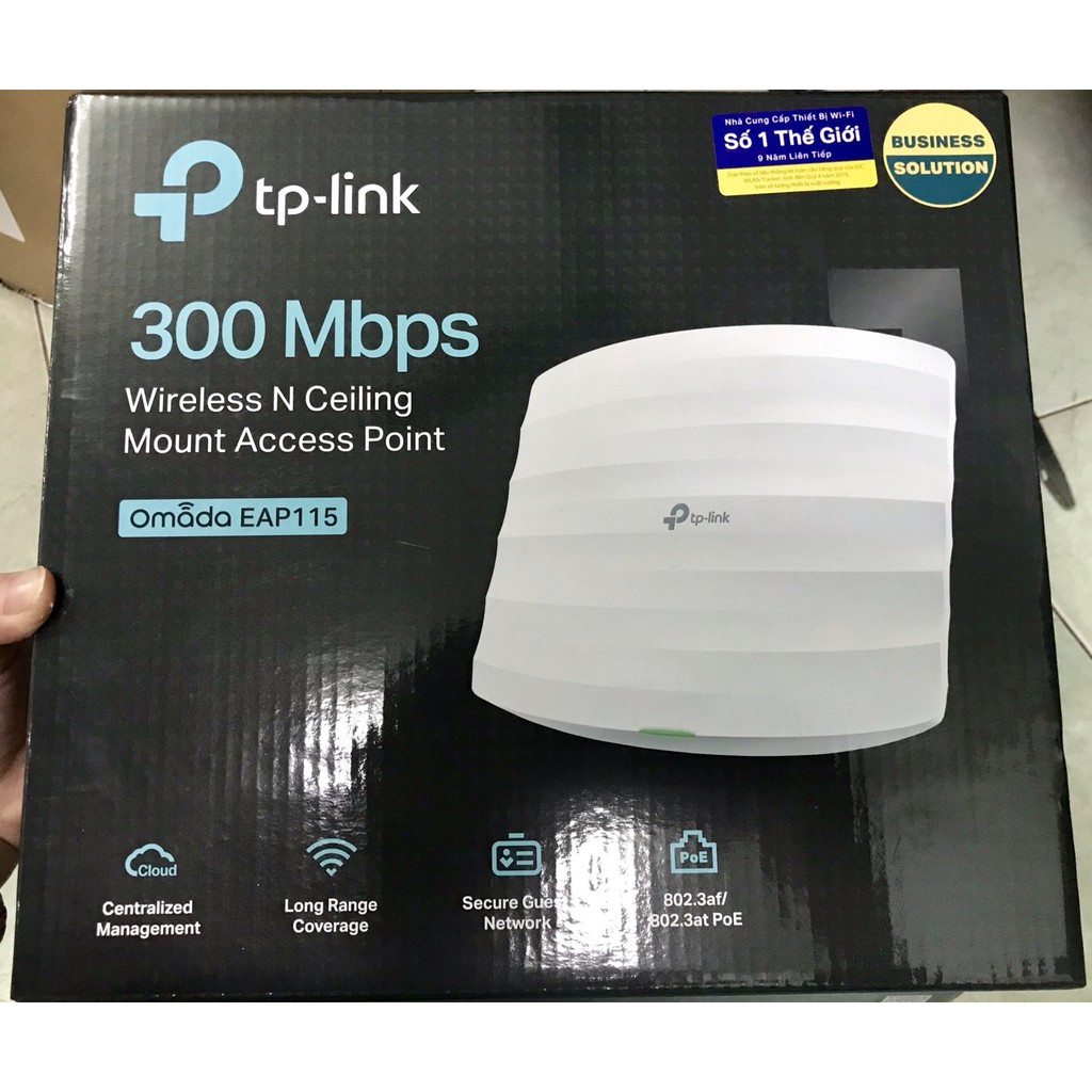 Bộ Phát Sóng Wifi Gắn Trần Tplink EAP115 - Hàng Chuẩn Hãng