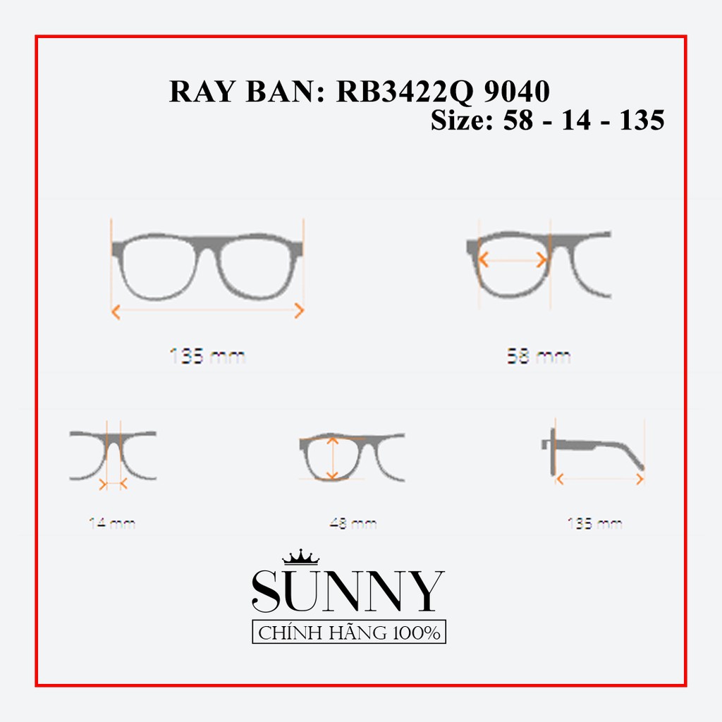 RB3422Q 9040 - Kính mát Rayban chính hãng , bảo hành toàn quốc, thiết kế dễ đeo bảo vệ mắt