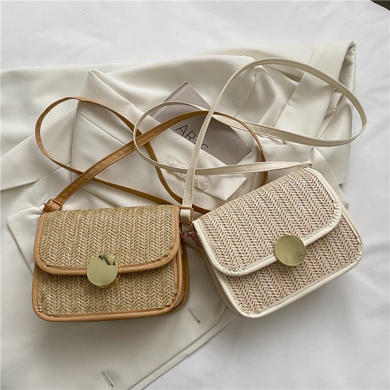 Túi Đeo Vai Hình Vuông Cỡ Nhỏ 2022 Kiểu retro Thời Trang Mùa Hè Cho Nữ