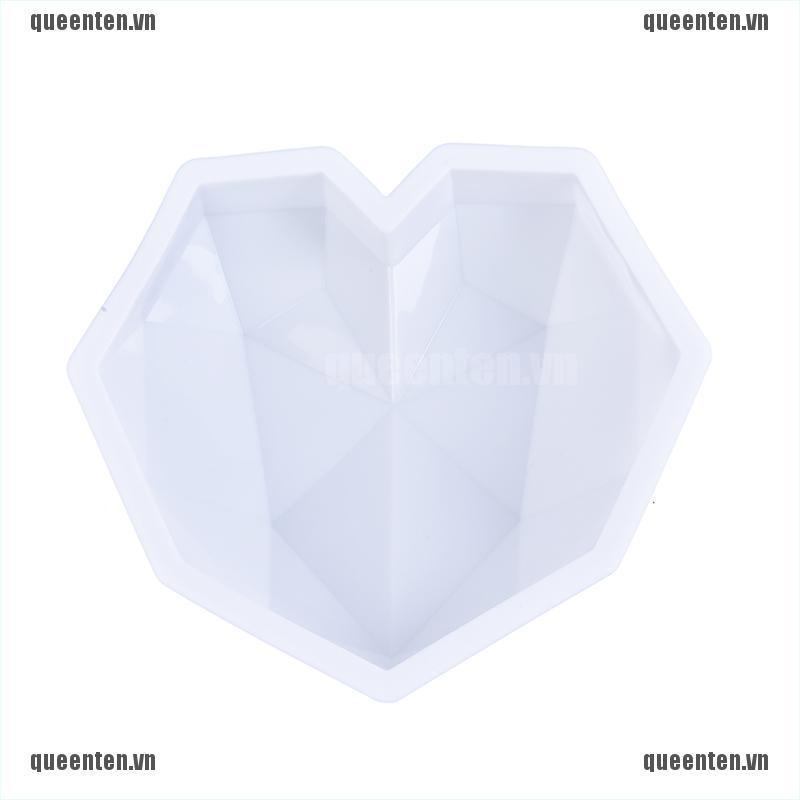 3D Heart Shape Diamond Love Chocolate Moulds Candy Mold For Wedding Baking QUVN