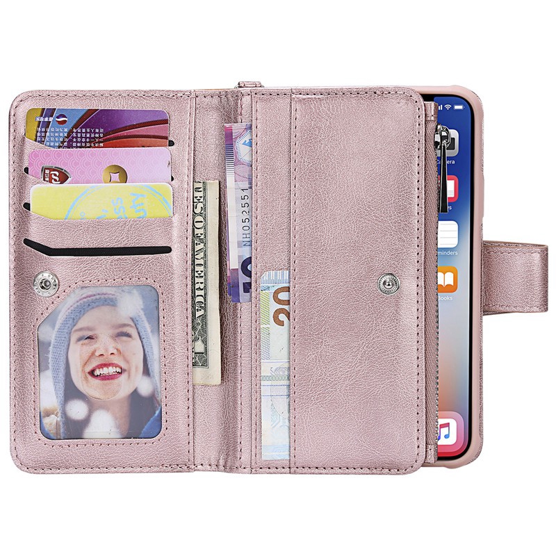 Apple IPhone X 8 7 Plus I7 + I8 + Khóa Kéo Mới Nhất Có Thể Tách Rời Bao Da Từ Tính Bảo Vệ Toàn Diện Với Khe Cắm Thẻ | BigBuy360 - bigbuy360.vn