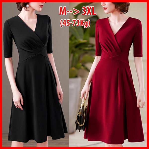 SHOPPRO - THỜI TRANG CÔNG SỞ NỮ - ĐẦM XÒE CÔNG SỞ NỮ KIỂU ĐẦM XÒE CỔ ĐẮP XẾP LI EO THANH LỊCH 3308 3321