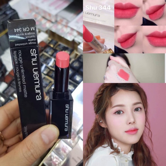 Son SHU UEMURA màu 344 vỏ đen (chuẩn auth có bill) #☆PinkCCN☆