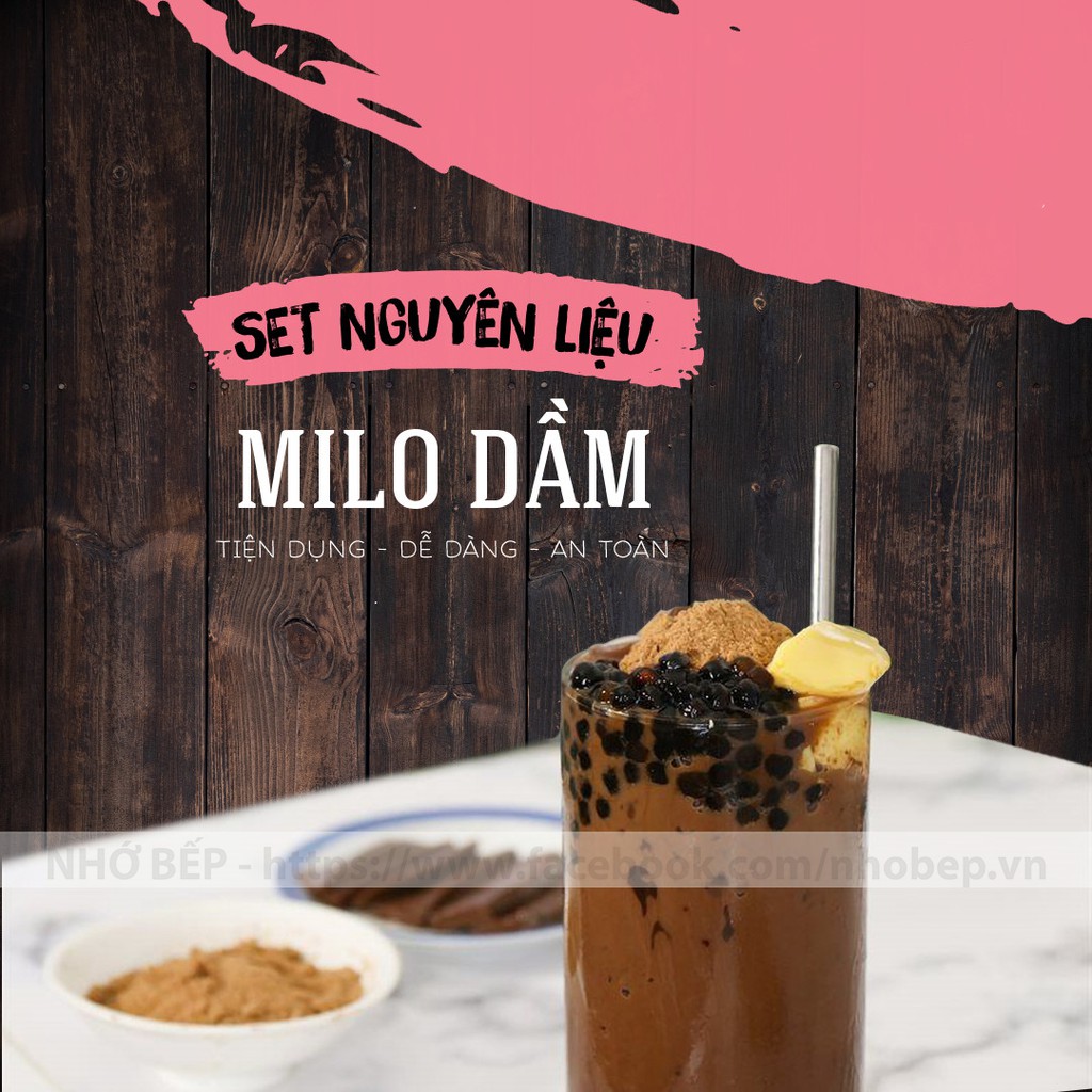  Set Milo Dầm, Ca Cao Dầm ( Set Lớn) Tặng Kèm Công Thức Và Pudding - NHỚ BẾP