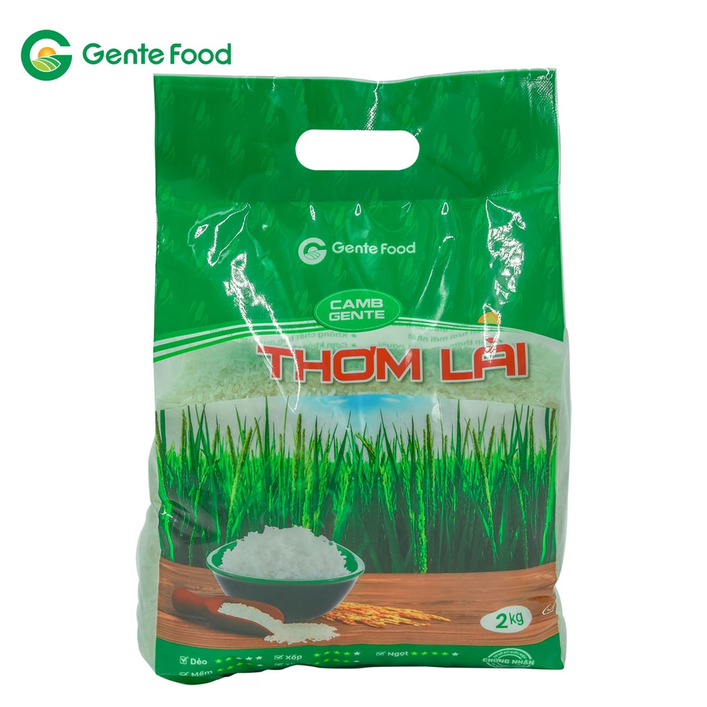 Gạo Thơm Lài hảo hạng Gente Food túi 2kg