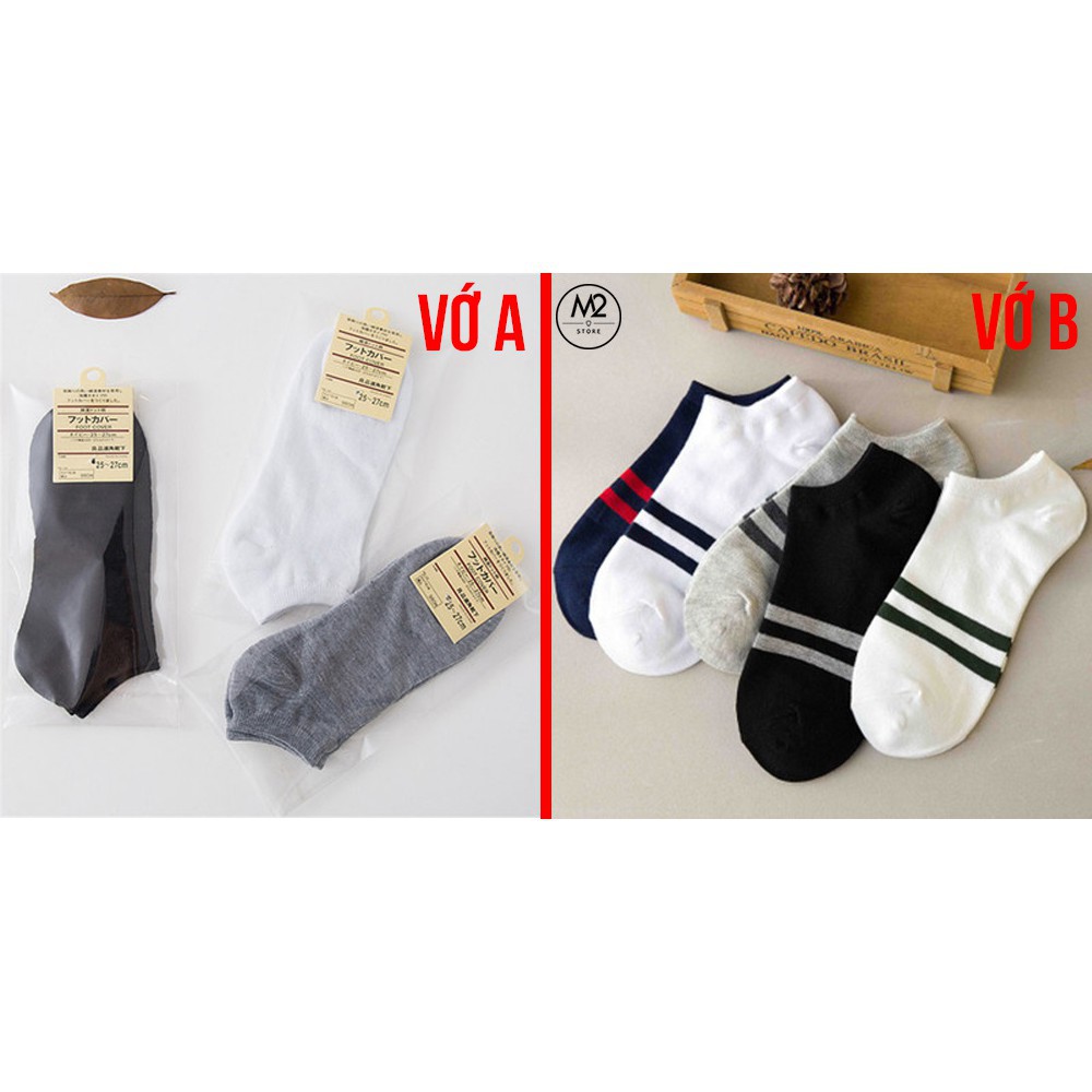 Vớ Tất Nam Nữ Nhật Cotton 100% Ba Màu Cơ Bản Cực MỏngHappylive